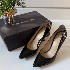 Enzo Angiolini Black Patent Heels